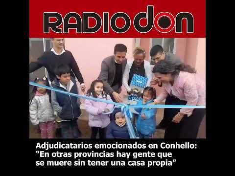 Adjudicatarios emocionados en Conhello: “En otras provincias hay gente que muere sin tener una casa"