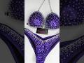 AB Crystals on Purple Competition Wellness Suit (B157)