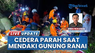 Gadis 18 Tahun Cedera Kaki saat Mendaki di Jalur Ekstrem Gunung Ranai, Berhasil Dievakuasi Tim SAR