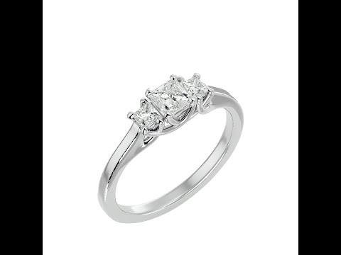 Inel de Logodna Trilogy Aur Alb 18k Diamante Naturale - Selena
