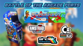 Battle of the Arcade Ports - Wonderboy - Amstrad CPC - Commodore 64 - ZX-Spectrum