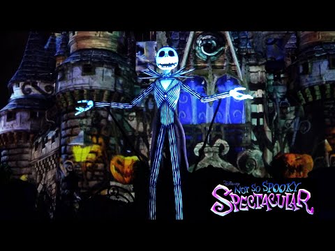 Disney's Not So Spooky Spectacular Halloween Fireworks Show - Front Row View of Jack Skellington