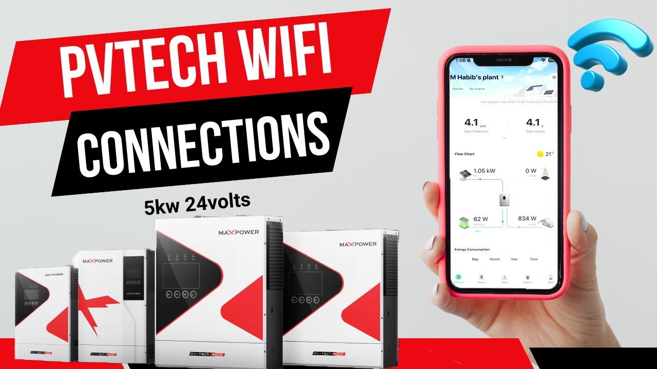 Maxpower PV TECH 5kw Wifi Connections