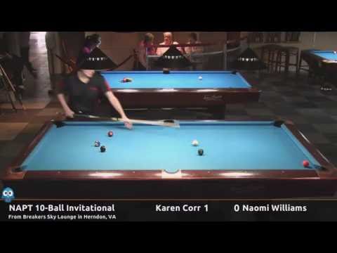 Karen Corr vs Naomi Williams (Hotseat match) - NAPT Inaugural 10-Ball Invitational