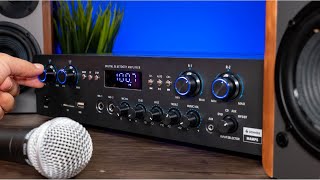Boost Your Studio & Home Theater: Donner MAMP5 4-Channel 440W BT Receiver w/ USB, SD, FM, Mic Echo