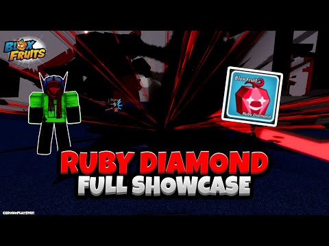 NEW Ruby Diamond Fruit Full Showcase! (Blox Fruits Red King Event Update)