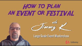 How to plan an Event or Festival Masterclass