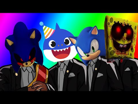 Baby Shark.EXE  & Sonic &SpongeBob & Sonic.exe - Coffin Dance Song (cover)
