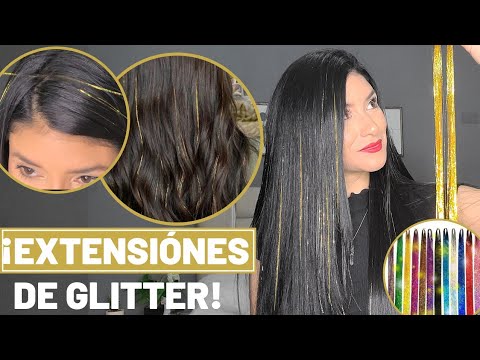 GLITTER HAIR EXTENSIONS / Te ENSEÑO a colocarlas paso...