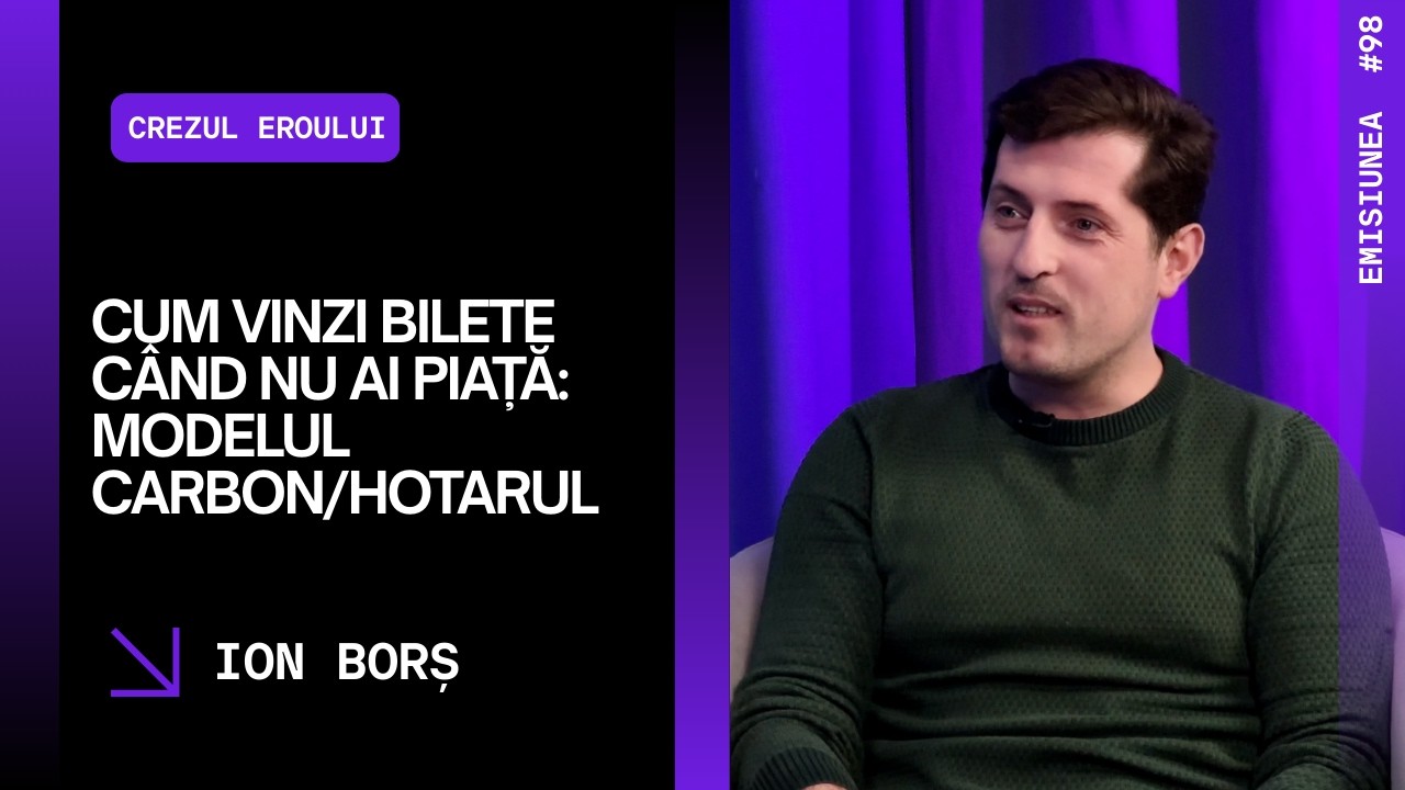 Emisiunea 98. Cum vinzi bilete când nu ai piață: modelul Carbon/Hotarul. Ion Borș
