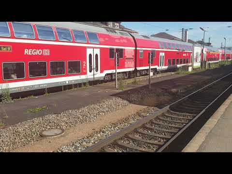 Rheintalbahn: Ausfahrt des RE nach Basel Bad. Bahnhof in Offenburg!!