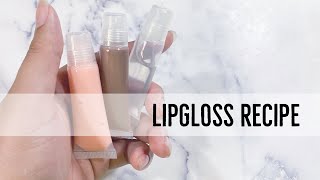 DIY Lipgloss with Recipe | Pink, Nude, & Clear