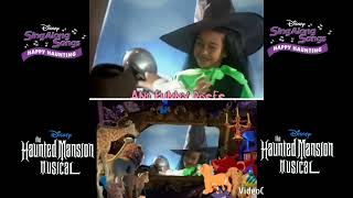 The haunted mansion musical and happy haunting 🎶five little witches🎶 connection