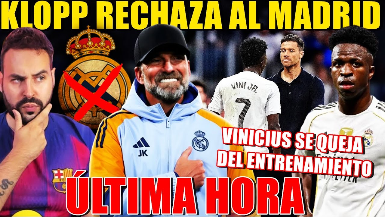 🚨KLOPP RECHAZA ENTRENAR al MADRID - VINICIUS se QUEJA de la PREPARACIÓN FÍSICA