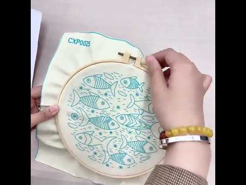 DIY набор для ручной вышивки с котиком - декор для дома, 20×20 см - фото 2 - id-p2901280413