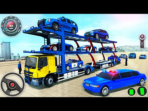 US Police Car Transporter Driving 3D - Trailer Truck Driver Simulator - Android GamePlay #3