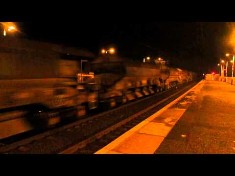 EWS 66016 passing through Kirknewton heading west west