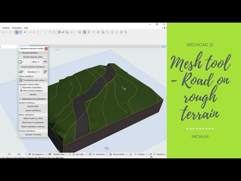 Archicad 21 | Mesh tool - Road on rough terrain