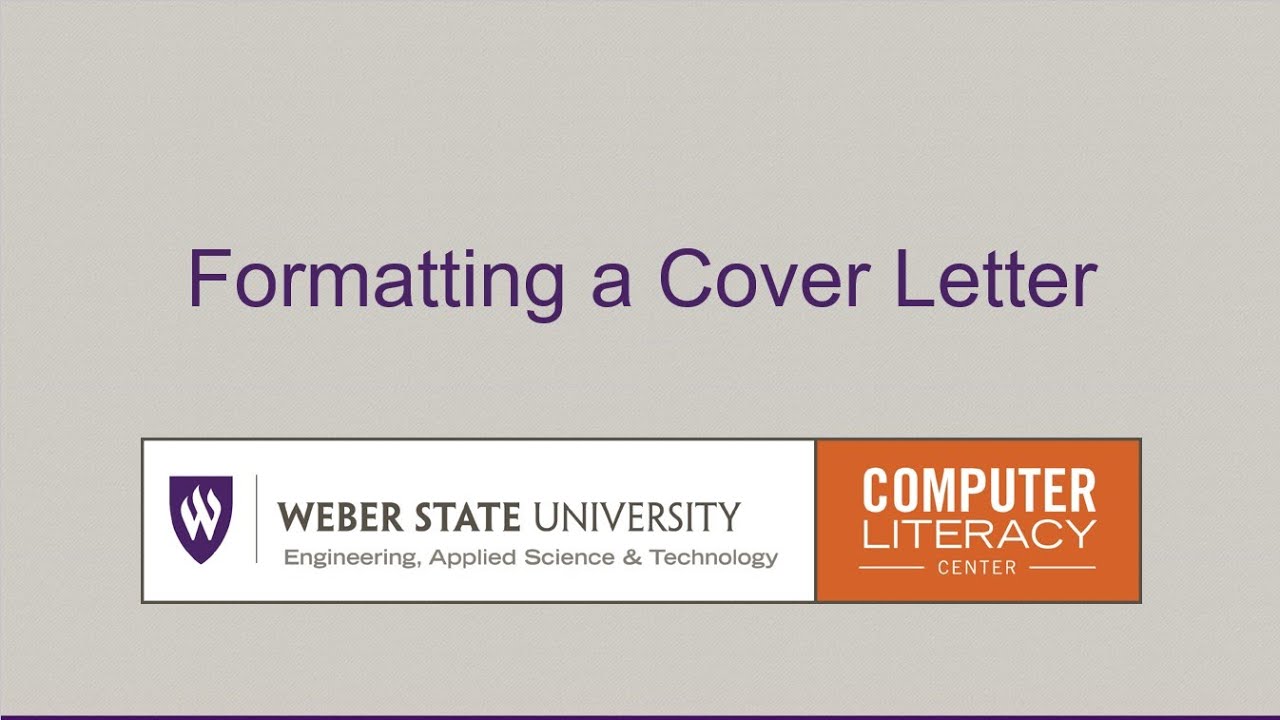 Formatting a Cover Letter in Google Docs