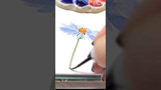 Cute and easy watercolor daisy tutorial | beginners