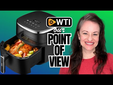 ASZ Digital Air Fryer 6 qt with Window Up - Big Airfryer 6 Presets Preheat Airfry Reheat Bake Roist Broil 400°F Airfrier 85% Oil Less - WTI product video review