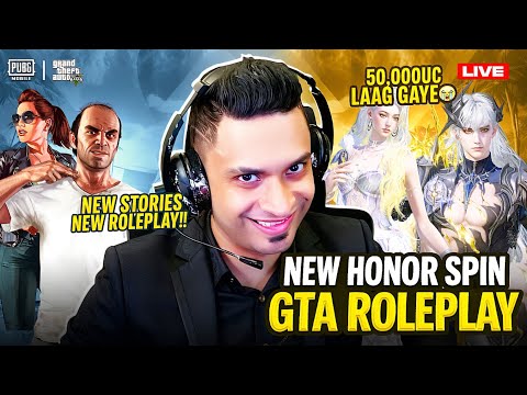 🔴 LIVE - GTA 5 ROLEPLAY |🔥50,000 UC NEW ULTIMATE HONOR SET OPENING 😱 | PUBG MOBILE