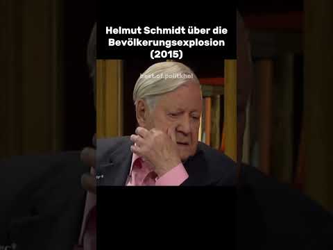 Helmut Schmidt über die Bevölkerungsexplosion (2015) #helmutschmidt #politik
