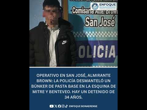 #SanJose | 🚨CAYÓ UN PUNTO DE VENTA DE PASTA BASE TRAS DENUNCIAS VECINALES 🚔💊