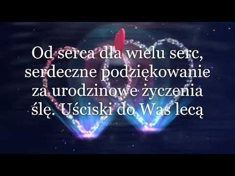 Podziękowanie za życzenia urodzinowe