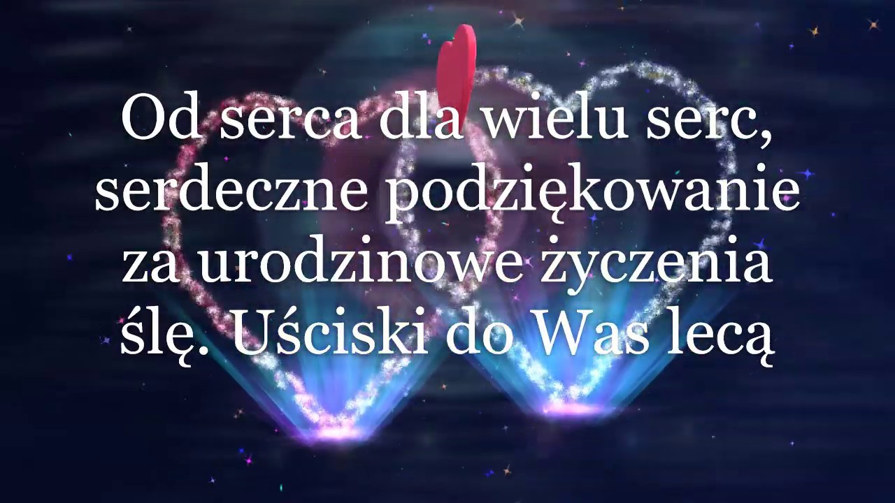 Podziękowanie za życzenia urodzinowe