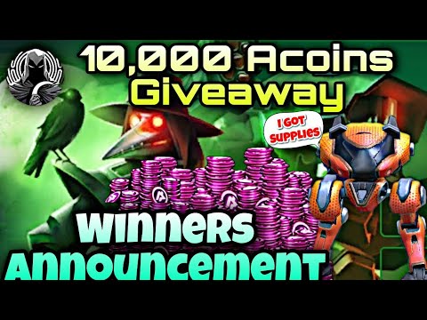 10,000 Acoins Giveaway‼️ - Winners Announcement 🍀 || Mech Arena Robot Showdown ||