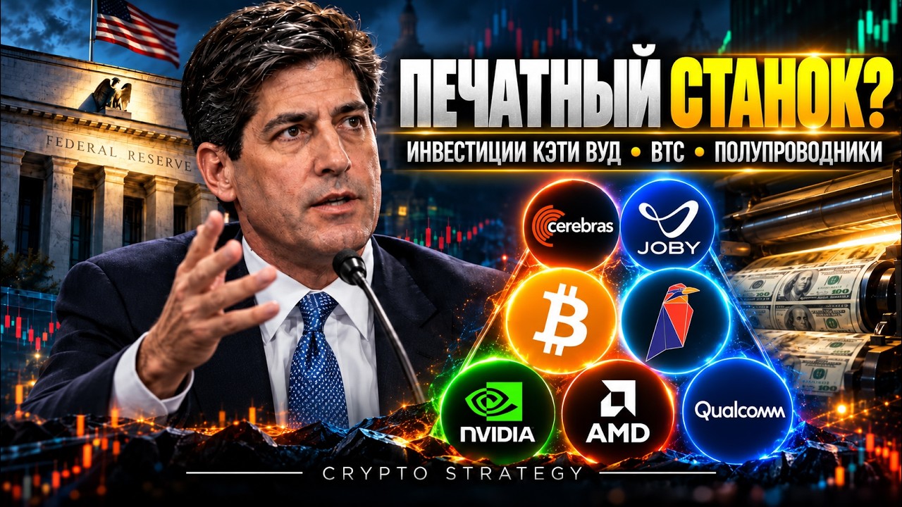 ФРС ГОТОВИТ ПЕРЕМЕНЫ! КЭТИ ВУД ПОКУПАЕТ CBRS И JOBY | АНАЛИЗ BTC, RVN И ПОЛУПРОВОДНИК?