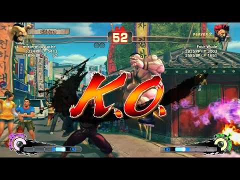 SSF4 AE PC Random Ranked - Four Wude (Akuma) vs mistermoustache (Zangief)