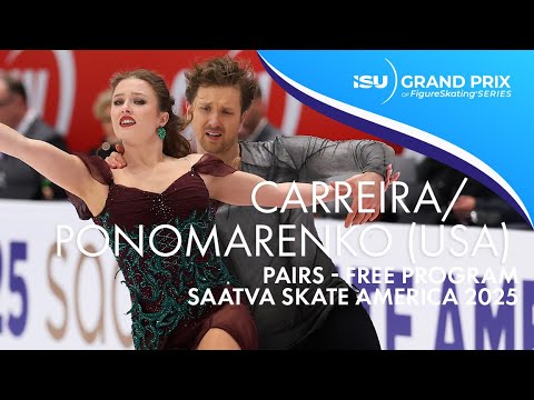 C.CARREIRA / A.PONOMARENKO | Ice Dance Free Dance | Saatva Skate America 2025 | #GPFigure