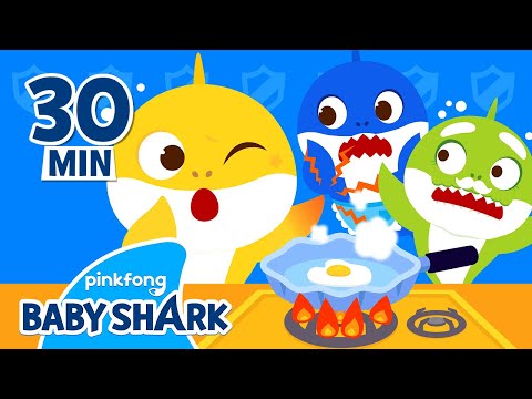 🔥WATCH OUT Baby Shark, It's Hot! | +Compilation | Safety Songs for Kids | Baby Shark Official