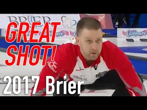 2017 Tim Hortons Brier - Brad Gushue (NL) raise hit through port vs. NO 2017