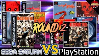 Sega Saturn Versus PlayStation Side-by-Side Comparison - Round 2 #segasaturn #playstation1 #emulator