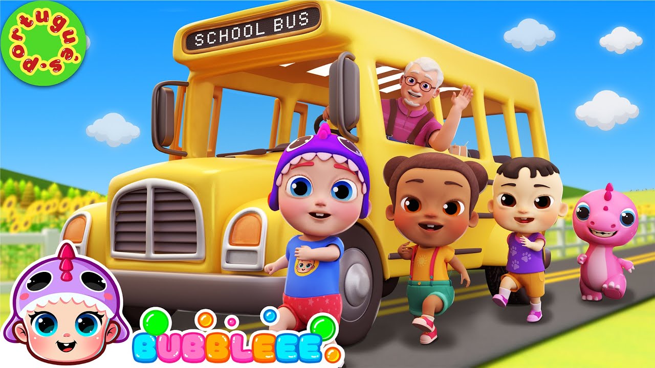 As Rodas do Ônibus 🚌 + MAIS | Cinco Macaquinhos Pulando na Cama | Bubbleee Canções Infantis