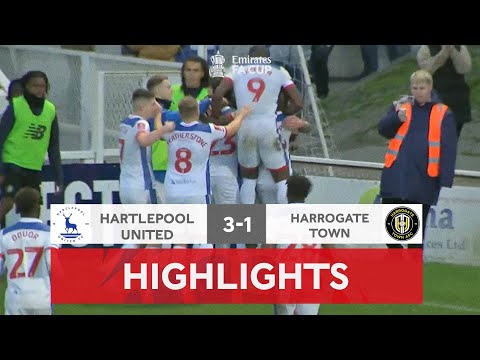 Umerah Brace Downs The Sulphurites | Hartlepool United 3-1 Harrogate Town | Emirates FA Cup 22-23