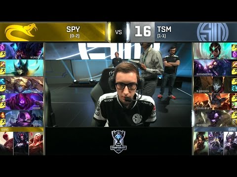 SPY vs TSM -  Worlds 2016 Group D - Splyce vs Team SoloMid