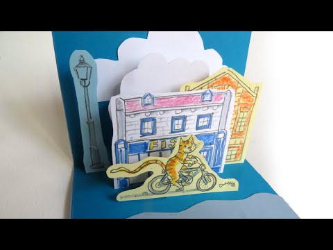 Pop up tutorial 2  - 'Cat on a Bike'