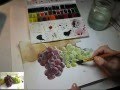 Виноград акварелью, Aquarell, watercolor.mp4 