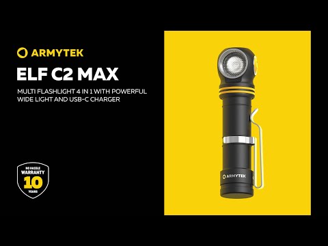 Armytek Elf C2 Max — flagship product of the series, powerful wide light and USB-C charger