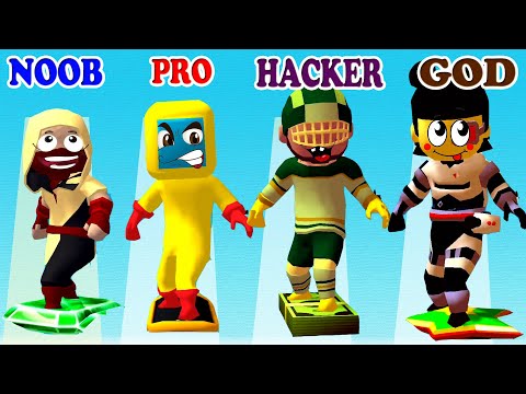 NOOB vs PRO vs HACKER vs GOD in Shortcut Run Gameplay - Who are you?