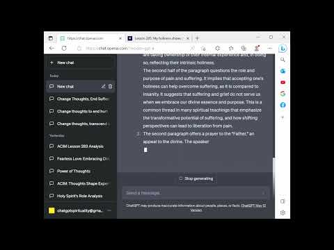ChatGPT Spirituality ACIM Lesson 285 - My holiness shines bright and clear today