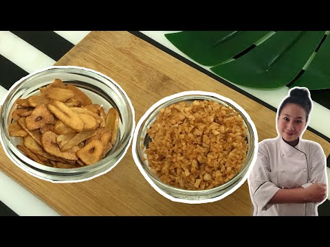 Kitchen Tips !! FRIED GARLIC • HOW DO I MAKE FRIED GARLIC...? • Thai Chef Food