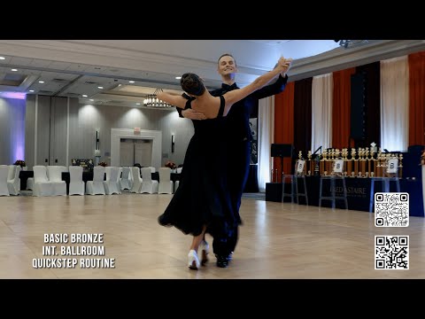 Basic Bronze International Ballroom Quickstep Routine by Ilya Golovanov & Anastasiia Kovalenko