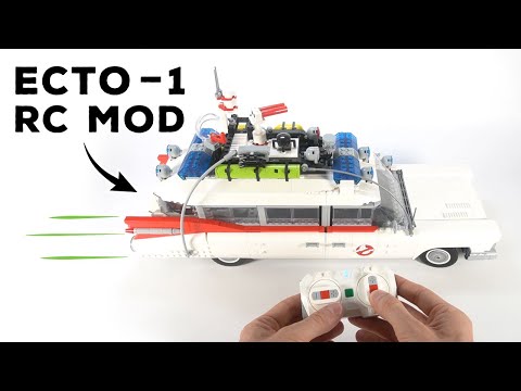 Motorized RC LEGO 10274 Ghostbusters Ecto-1 (LEGO Powered Up Tutorial)