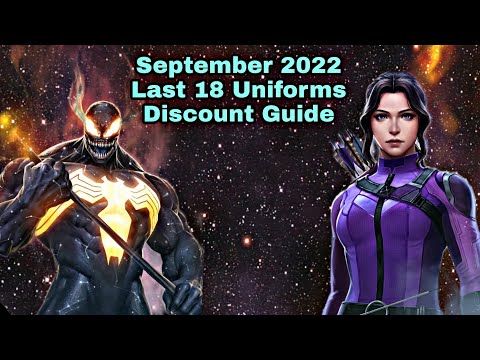 September 2022 Last 18 Uniforms Discount Guide - Marvel Future Fight
