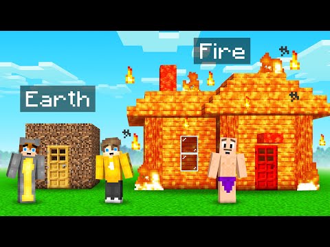 Build the Best ELEMENTAL BASE Challenge vs My Friends in Minecraft!